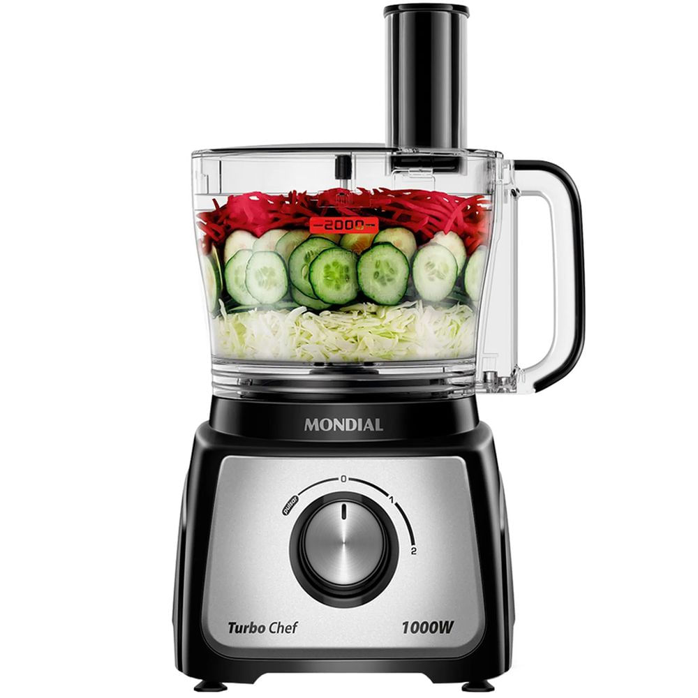 Multiprocessador Mondial MPN01BE 7 em 1 Preto 127V