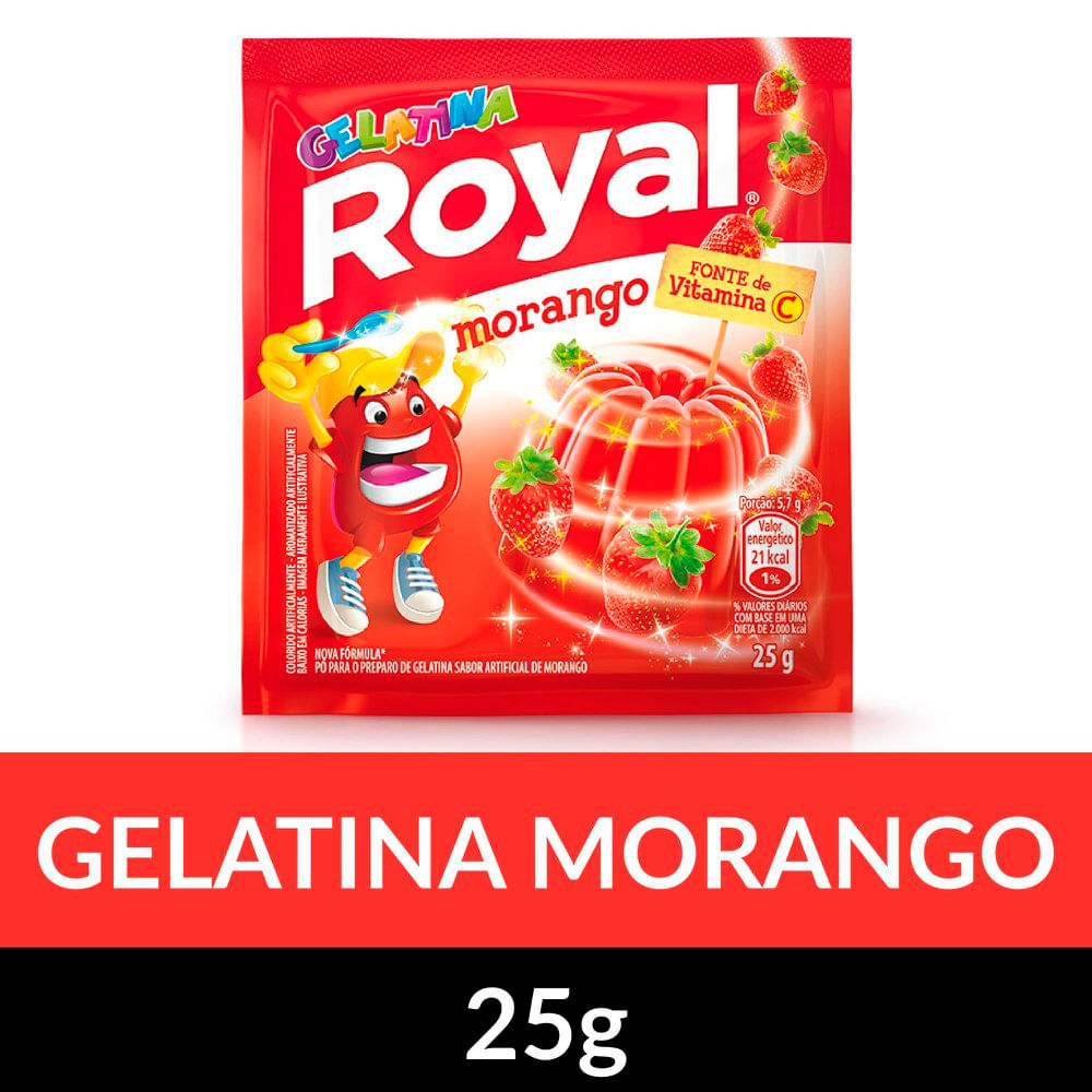 Gelatina Royal Morango 25g