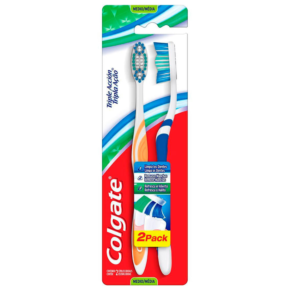 Escova de Dente Colgate Tripla Ação 2 Unidades