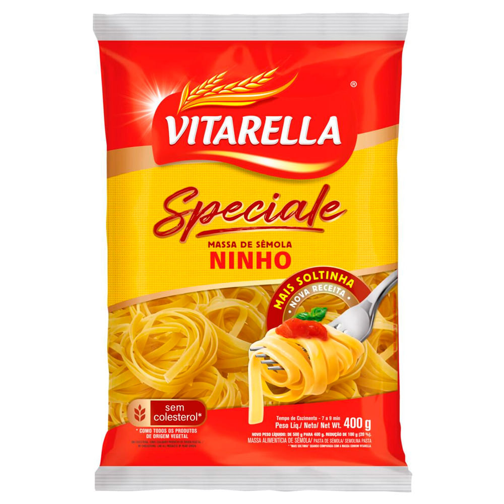 Macarrão de Sêmola Ninho Vitarella Pacote 400g