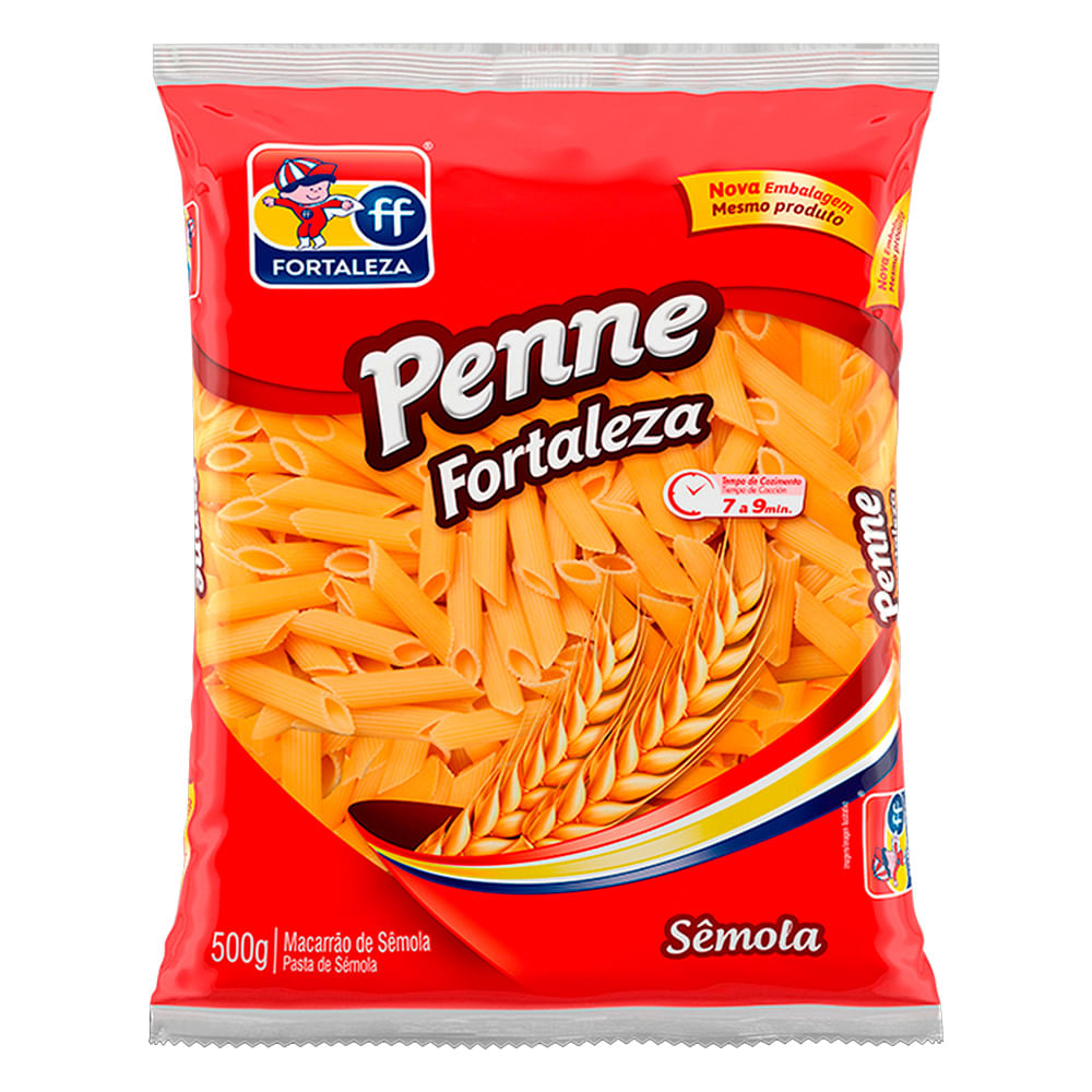 Macarrão de Sêmola Penne Fortaleza Pacote 400g
