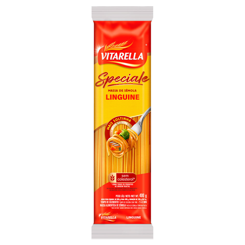 Macarrão de Sêmola Linguine Vitarella Pacote 400g