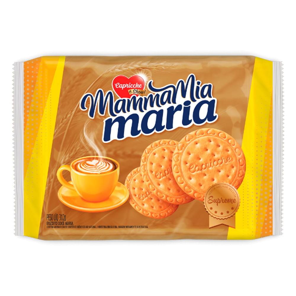 Biscoito Maria Capricche Mammamia Tradicional 312g
