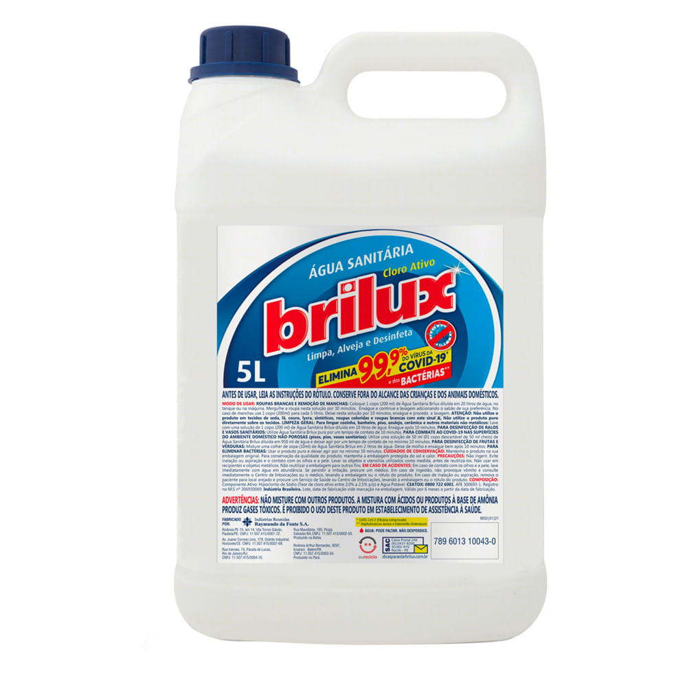 Água Sanitária Brilux 5l