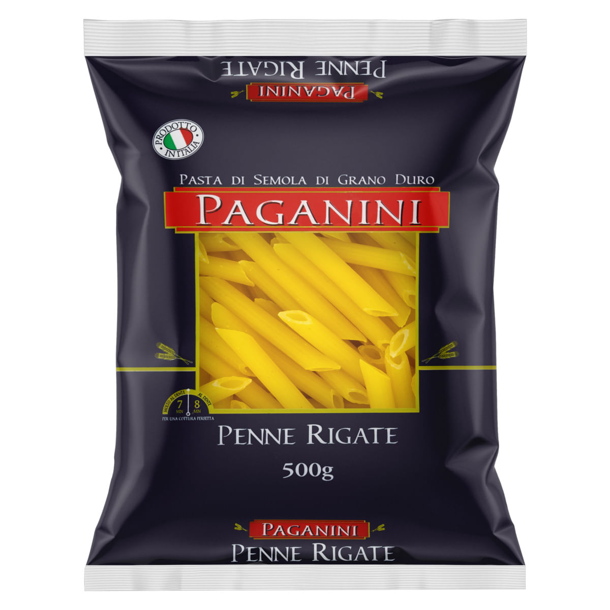 Macarrão de Sêmola Paganini Grano Duro Penne Rigate Pacote 500g