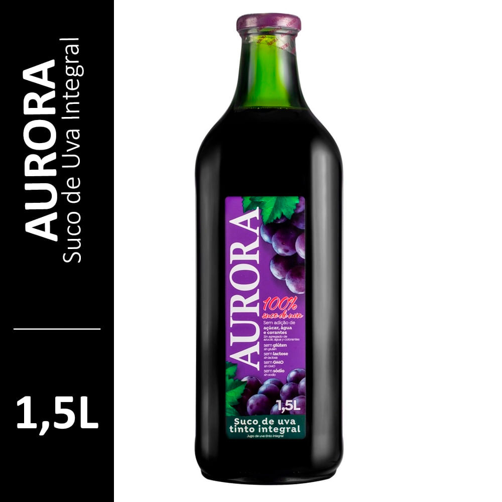 Suco Aurora Integral Uva Tinto 1,5 Litros