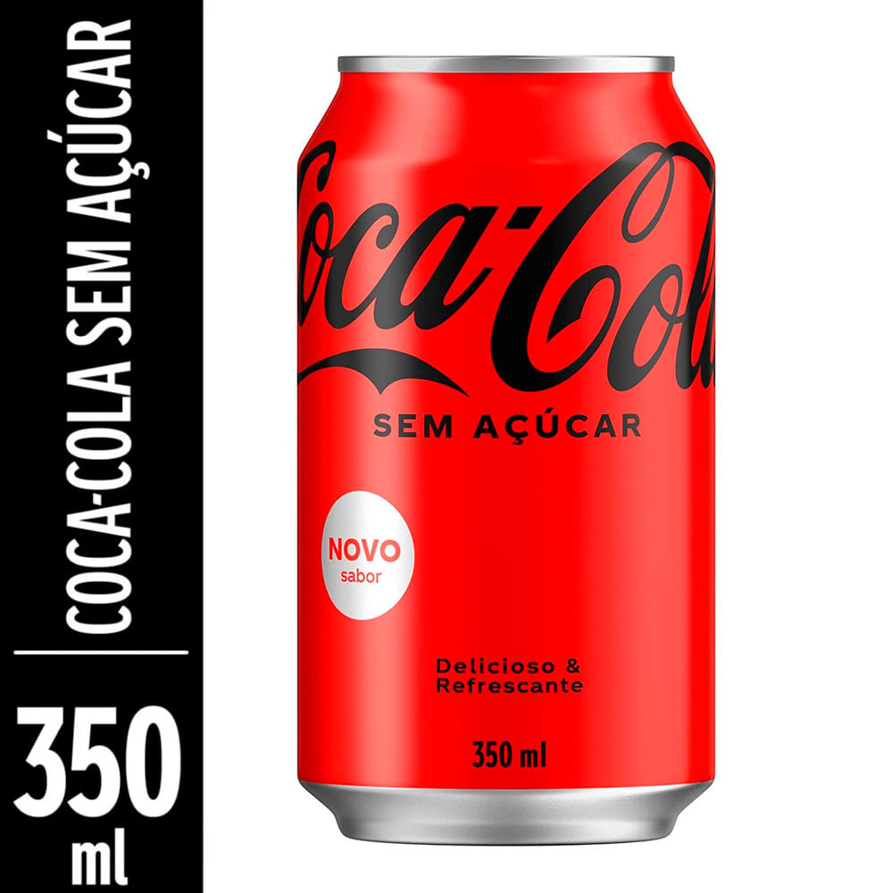 Refrigerante Coca-Cola sem Açúcar Lata 350ml