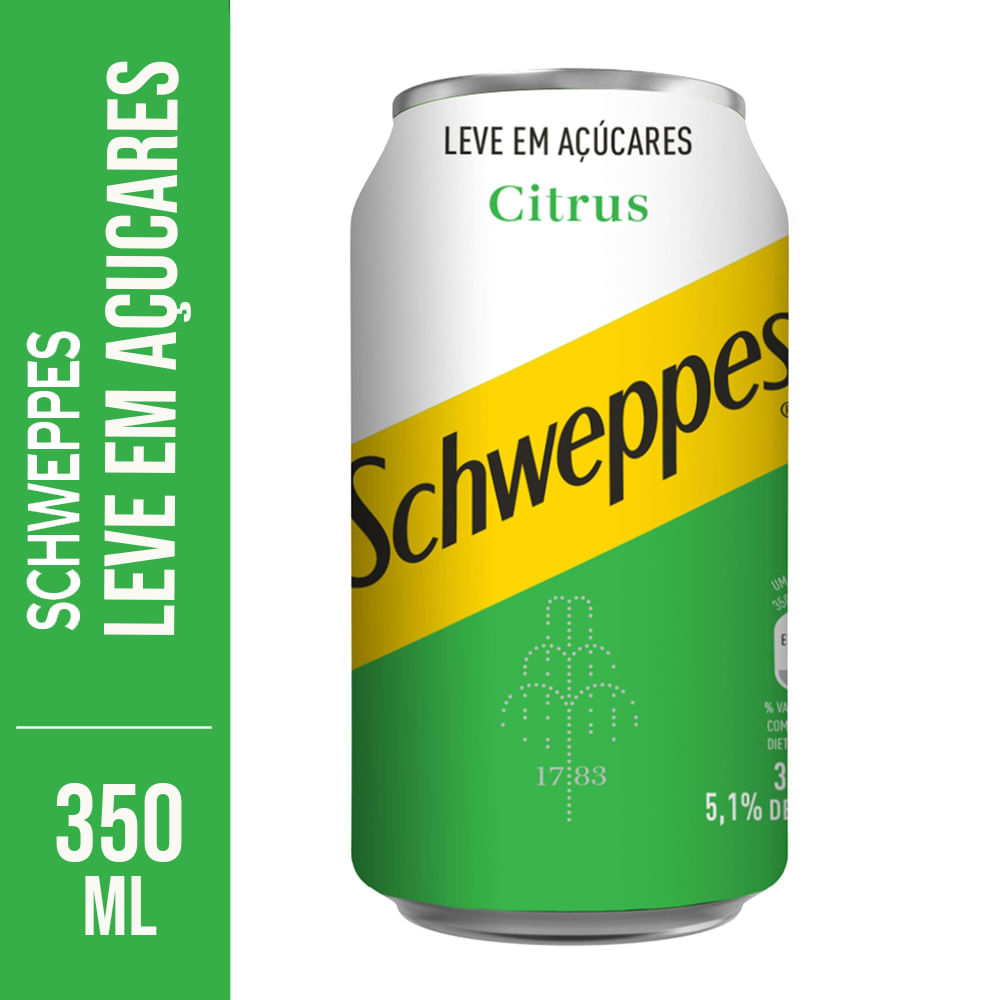 Água Tônica Schweppes Citrus Lata 350ml