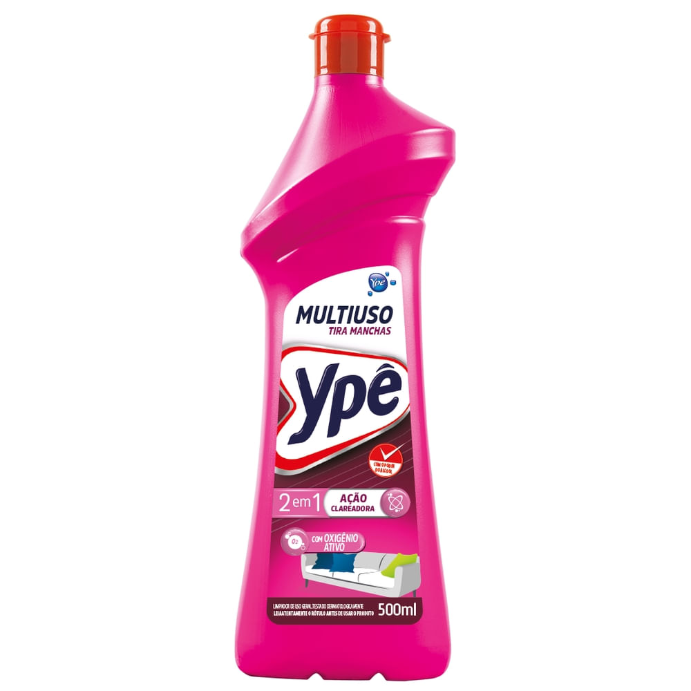Limpador Multiuso Ypê Branqueador Tira-Manchas com Álcool Squeeze 500ml