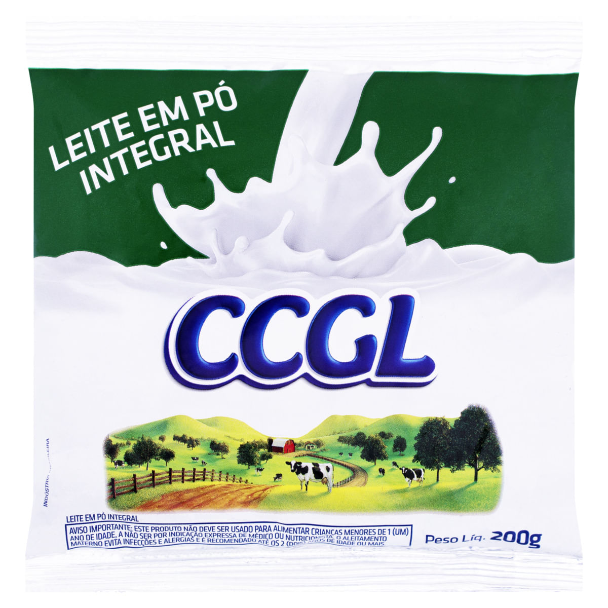 Leite em Pó CCGL Integral Pacote 200g