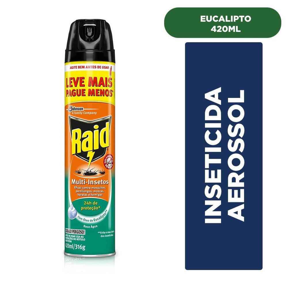 Inseticida Rais Multi-Insetos Eucalipto Aerossol 420ml