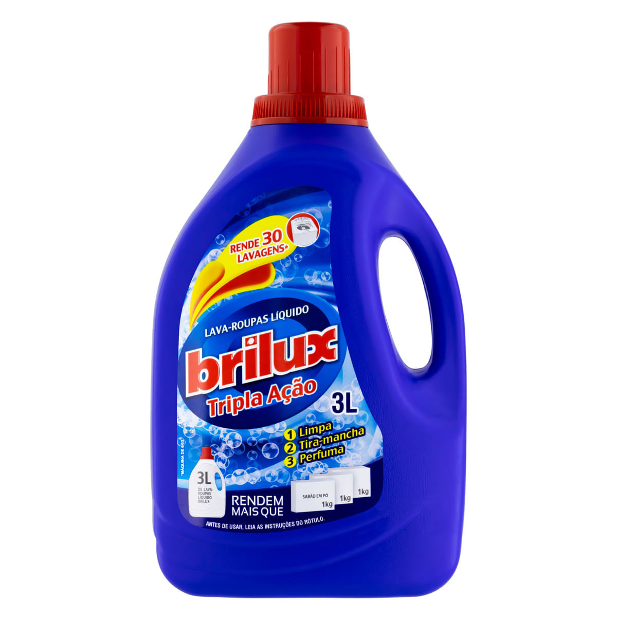 Lava Roupas Líquido Brilux Tripla Ação 3l
