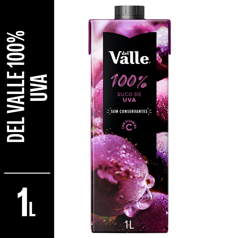 Suco Del Valle 100% Uva Caixa 1 Litro