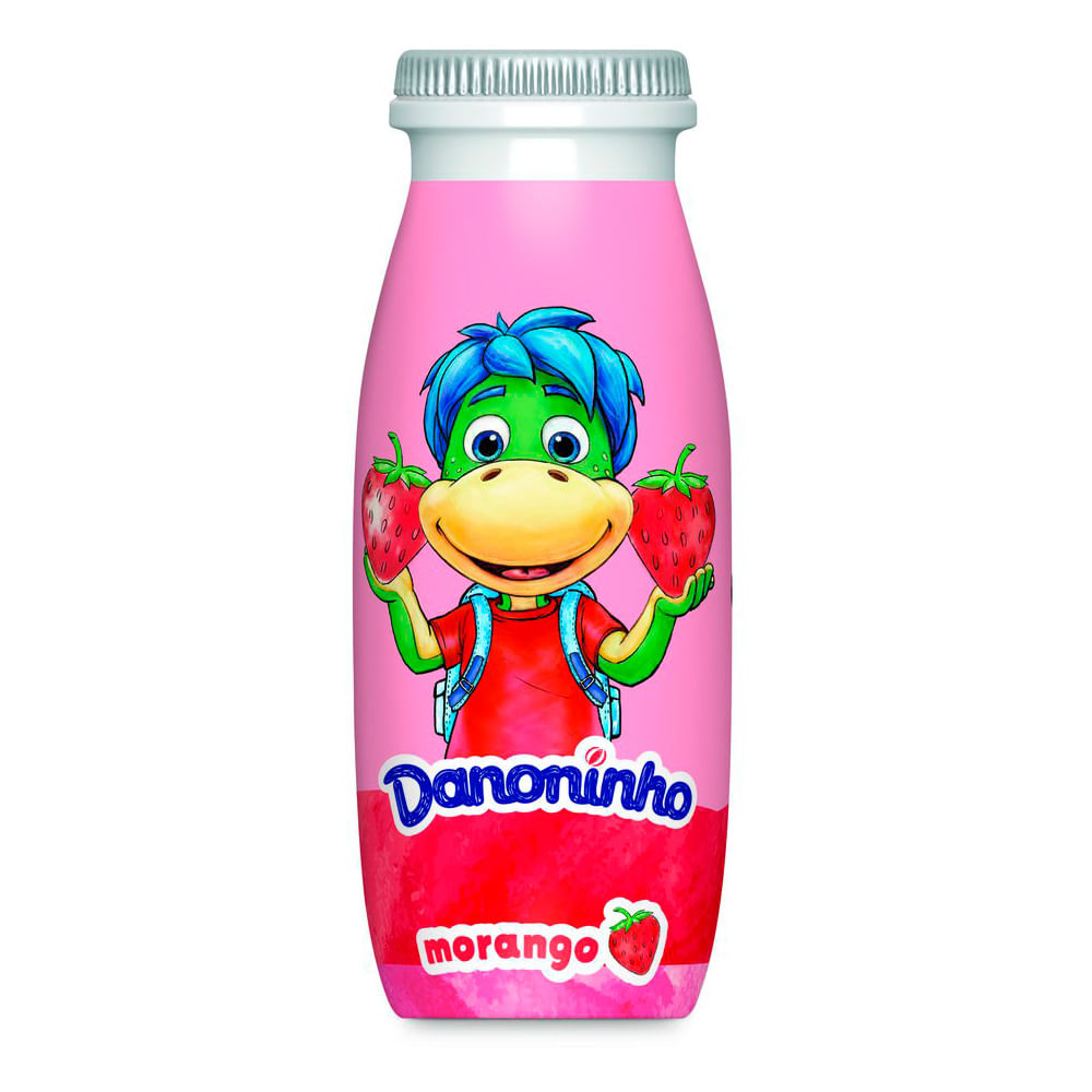 Iogurte Líquido Danoninho Morango 100g Caixa 250ml Cada 12 Unidades Embalagem Econômica