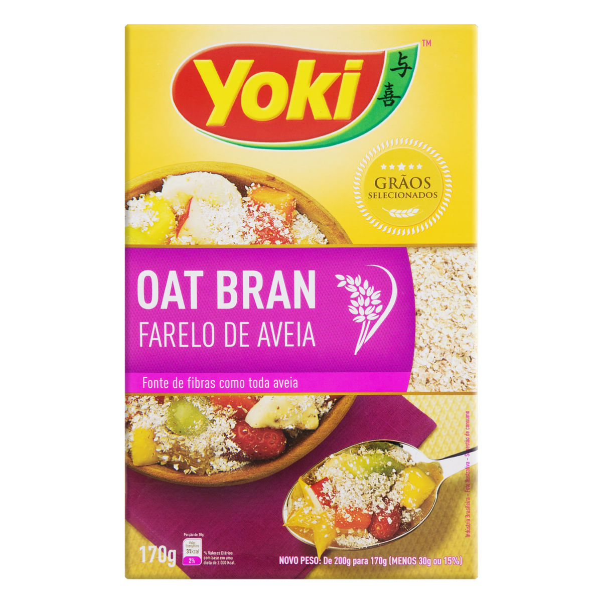 Farelo de Aveia Yoki Oat Bran 170g