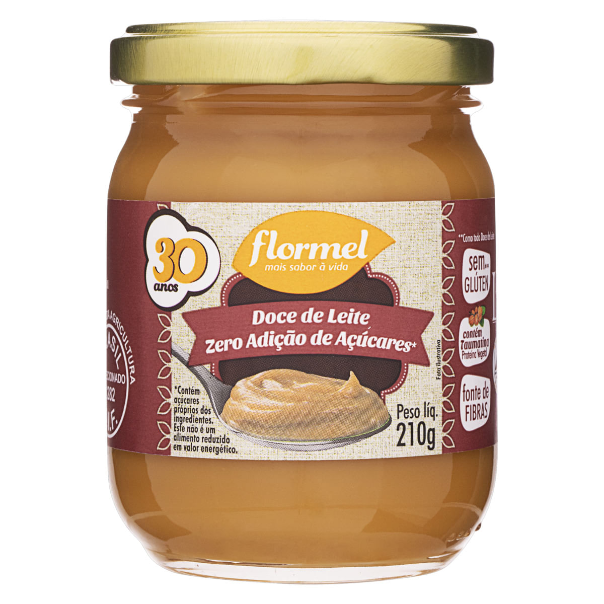 Doce de Leite Flormel s/ Açúcar Vidro 210g