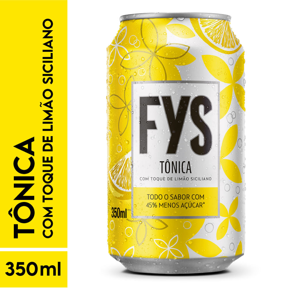 Água Tônica FYs com Toque de Limão Siciliano Lata 350ml