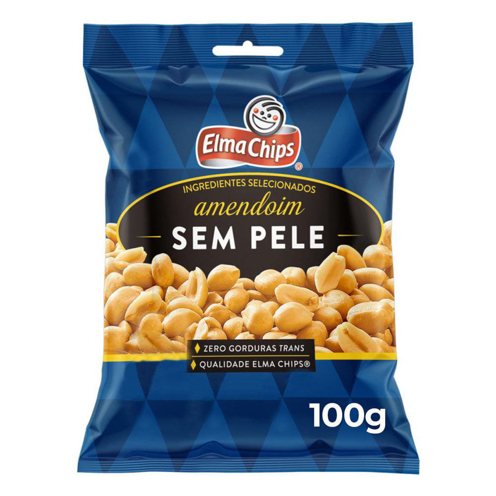 Amendoim sem Pele Frito E Salgado Elma Chips 100g