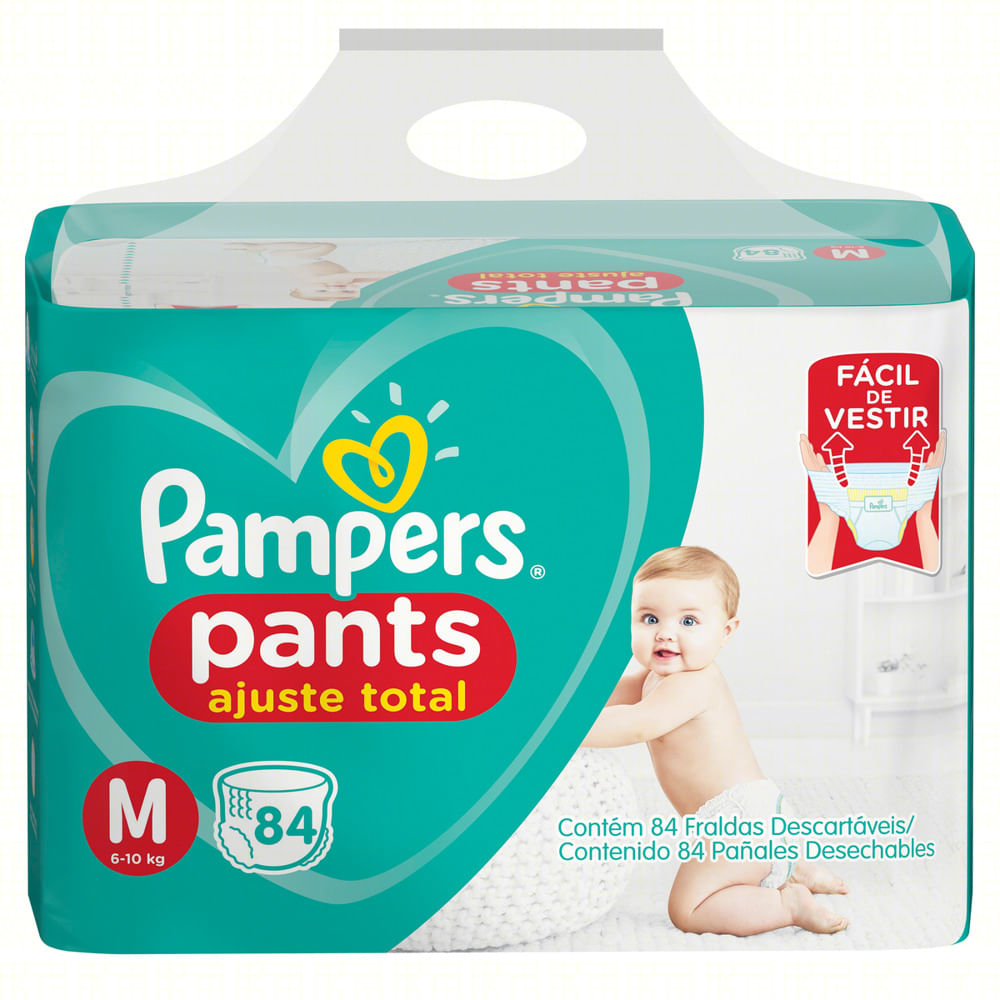 Fralda Descartável Pampers Pants Ajuste Total M com 84 Unid