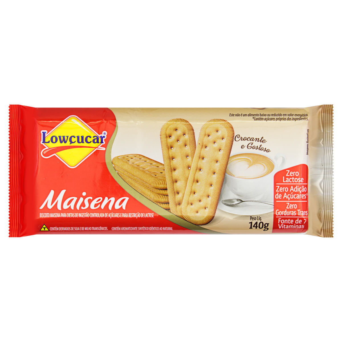 Biscoito Maisena Lowçucar Zero Lactose sem Açúcar 115g