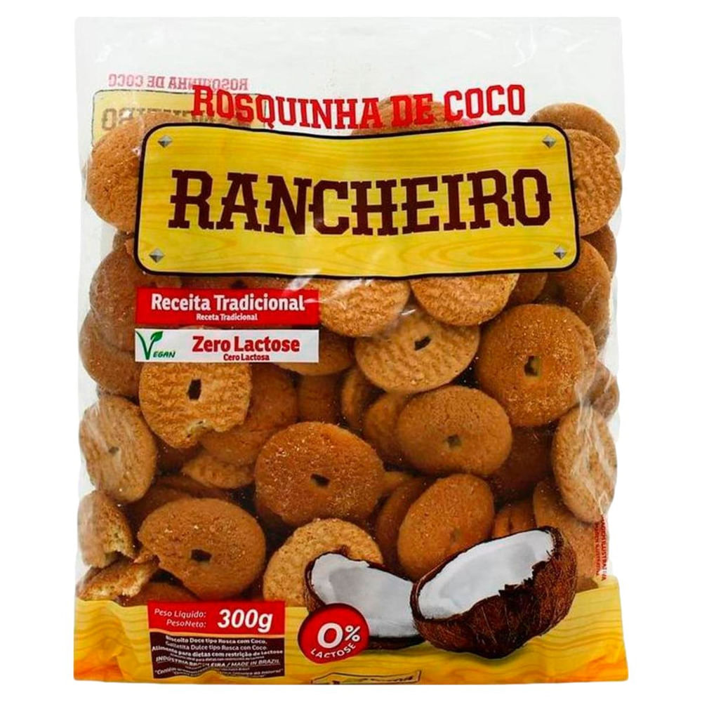 Biscoito Rosquinha Rancheiro Coco 300g