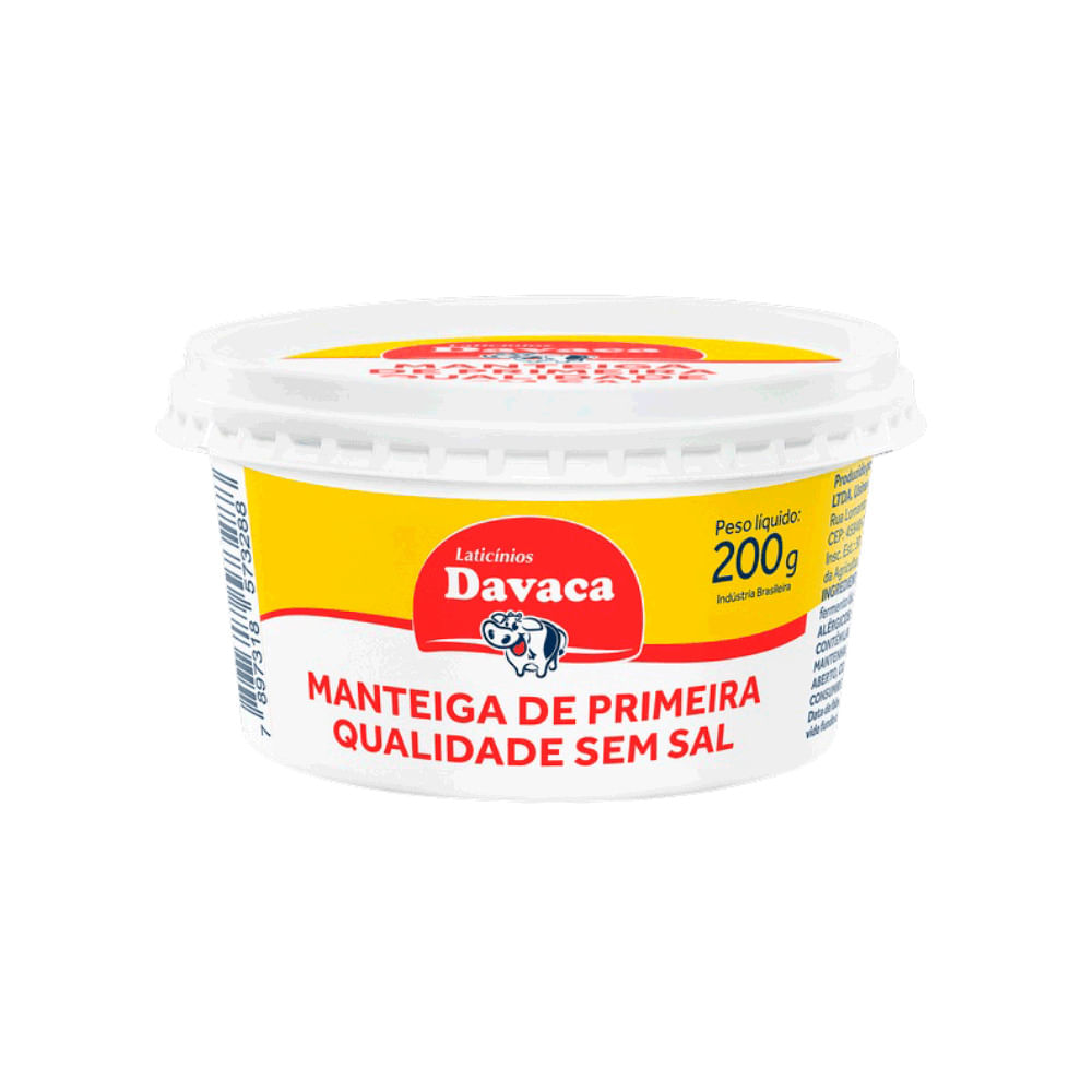Manteiga Davaca sem Sal 200g