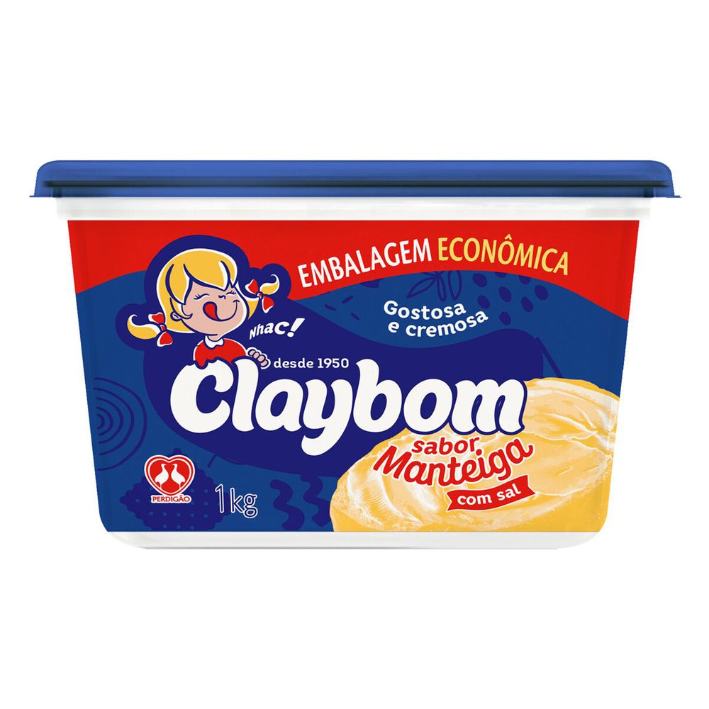 Margarina Claybom Manteiga Cremosa com Sal Pote 1Kg