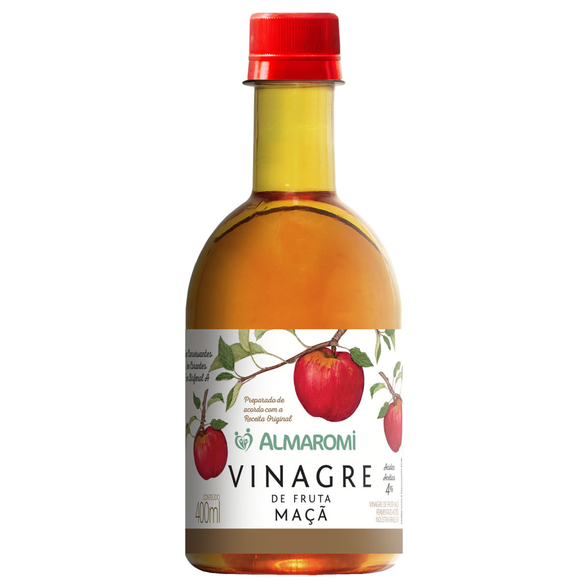 Vinagre de Maçã Almaromi Acidez 4% Frasco 400ml