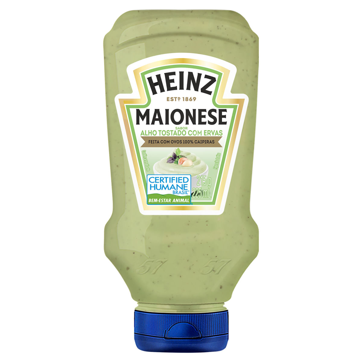 Maionese Heinz Alho Tostado c/ Ervas Squeeze 215g