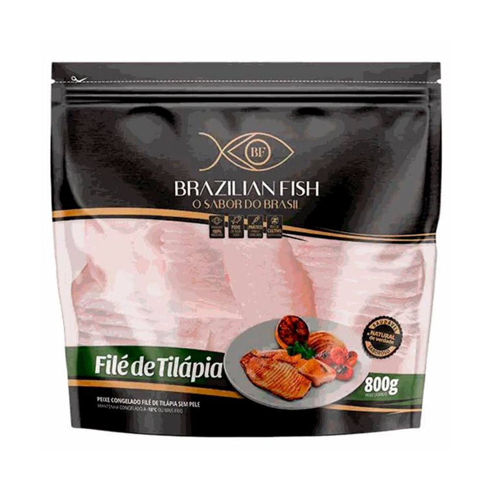 Filé de Peixe Tilápia Brazilian Fish Congelado 800g