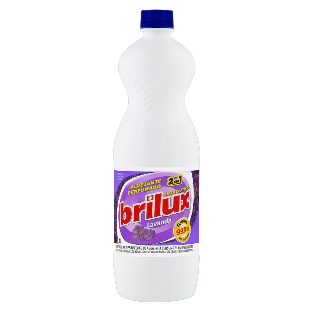 Alvejante Com Cloro Lavanda Brilux Frasco 1 Litro