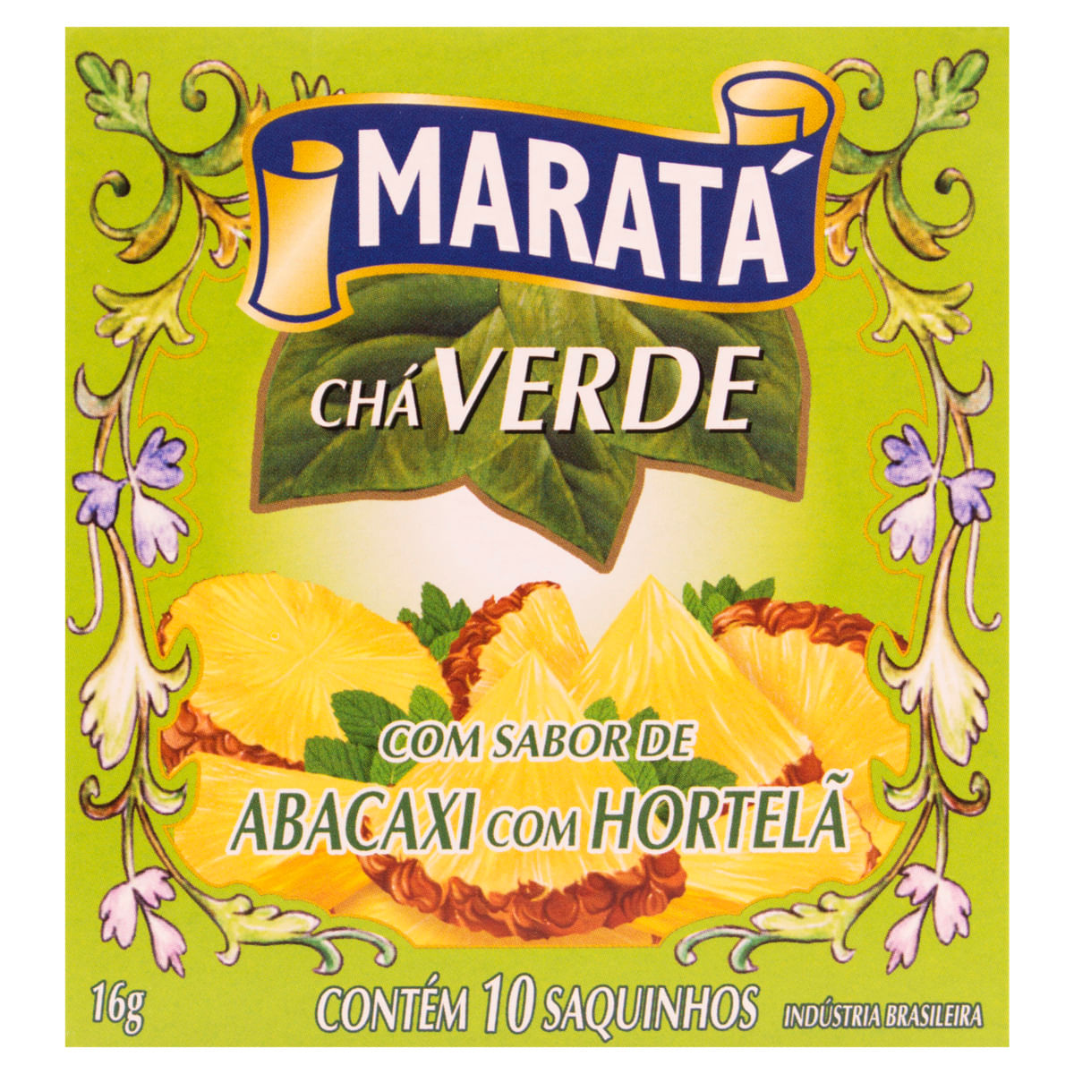 Chá Verde Maratá Abacaxi/Hortelã 16g com 10 Unidades