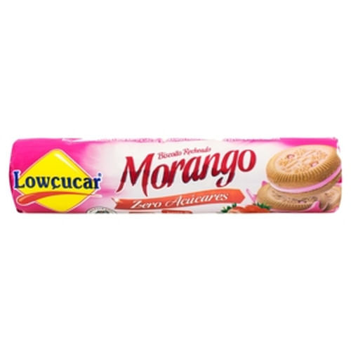 Biscoito Recheado Lowçucar Zero Lactose Zero Açúcar Morango 120g