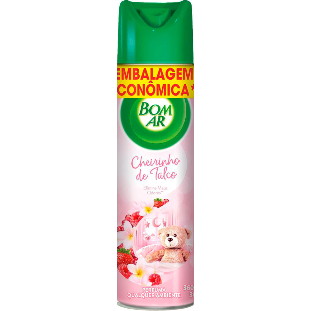 Aromatizador Bom Ar Freshmatic Aerossol Cheirinho de Talco 360ml 20% de desconto
