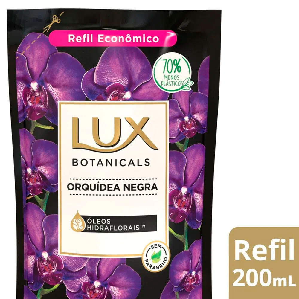 Sabonete Líquido Lux Botanicals Orquídea Negra Refil 200ml