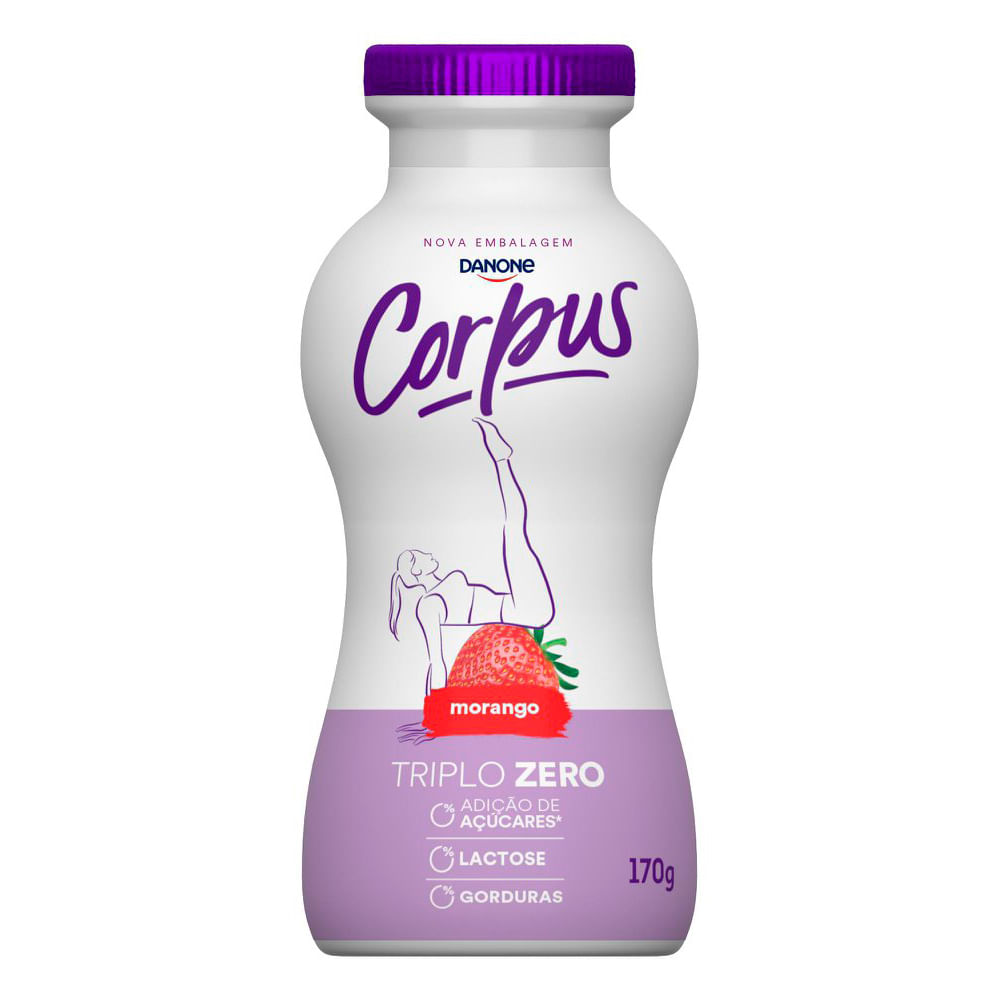 Iogurte Corpus Zero Lactose Morango Frasco 170g