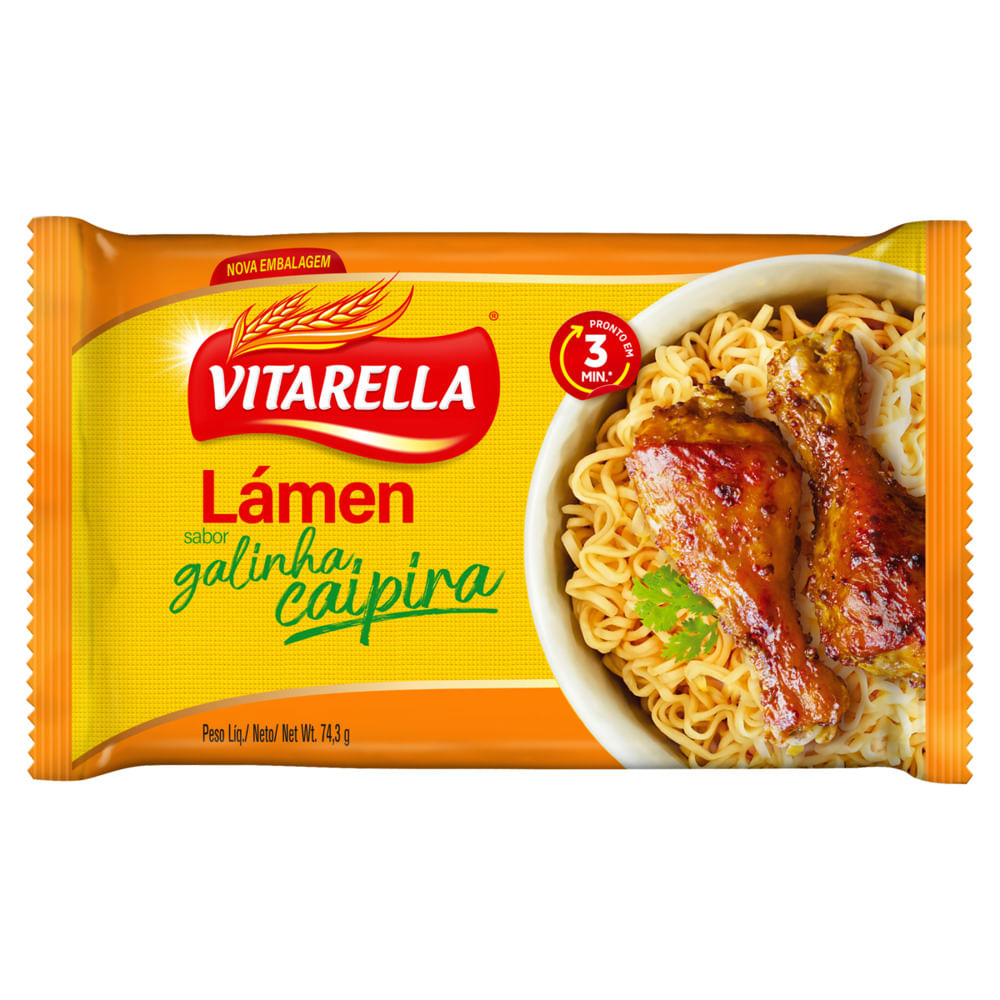Macarrão Instantâneo Vitarella Lámen Galinha Caipira 74,3g
