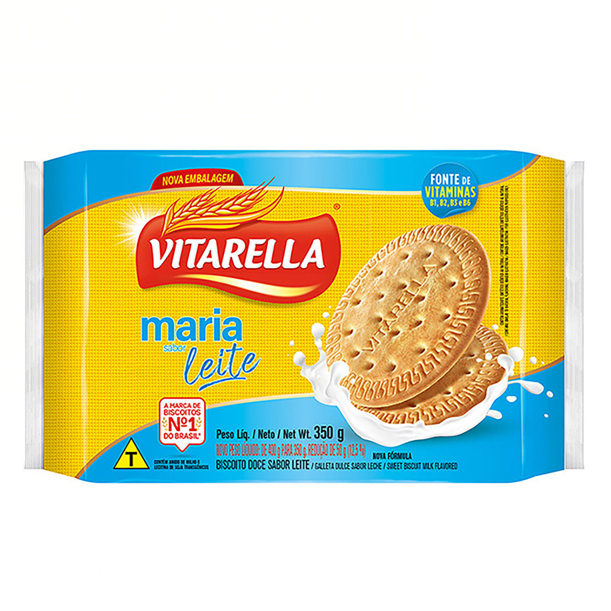 Biscoito Maria Vitarella Leite Pacote 350g