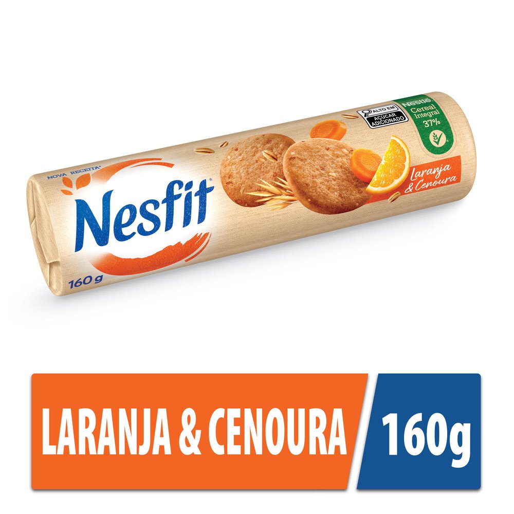 Biscoito Integral Nesfit Laranja/Cenoura 160g