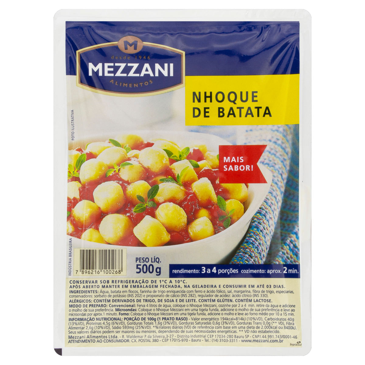 Nhoque de Batata Mezzani 500g