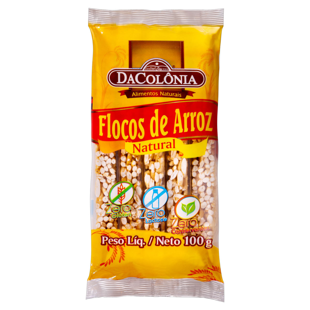Flocos de Arroz DaColonia Natural Zero Lactose sem Glúten 100g