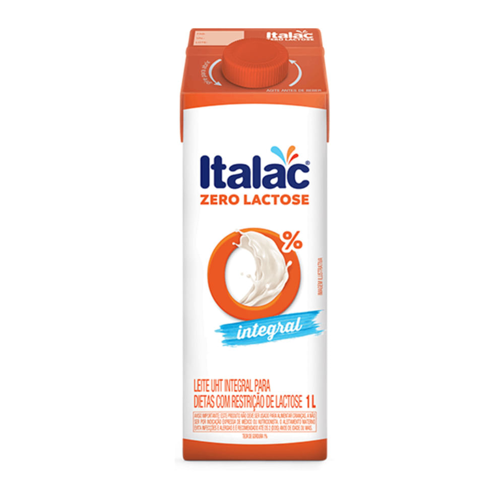 Leite Italac Longa Vida Integral Zero Lactose 1 Litro