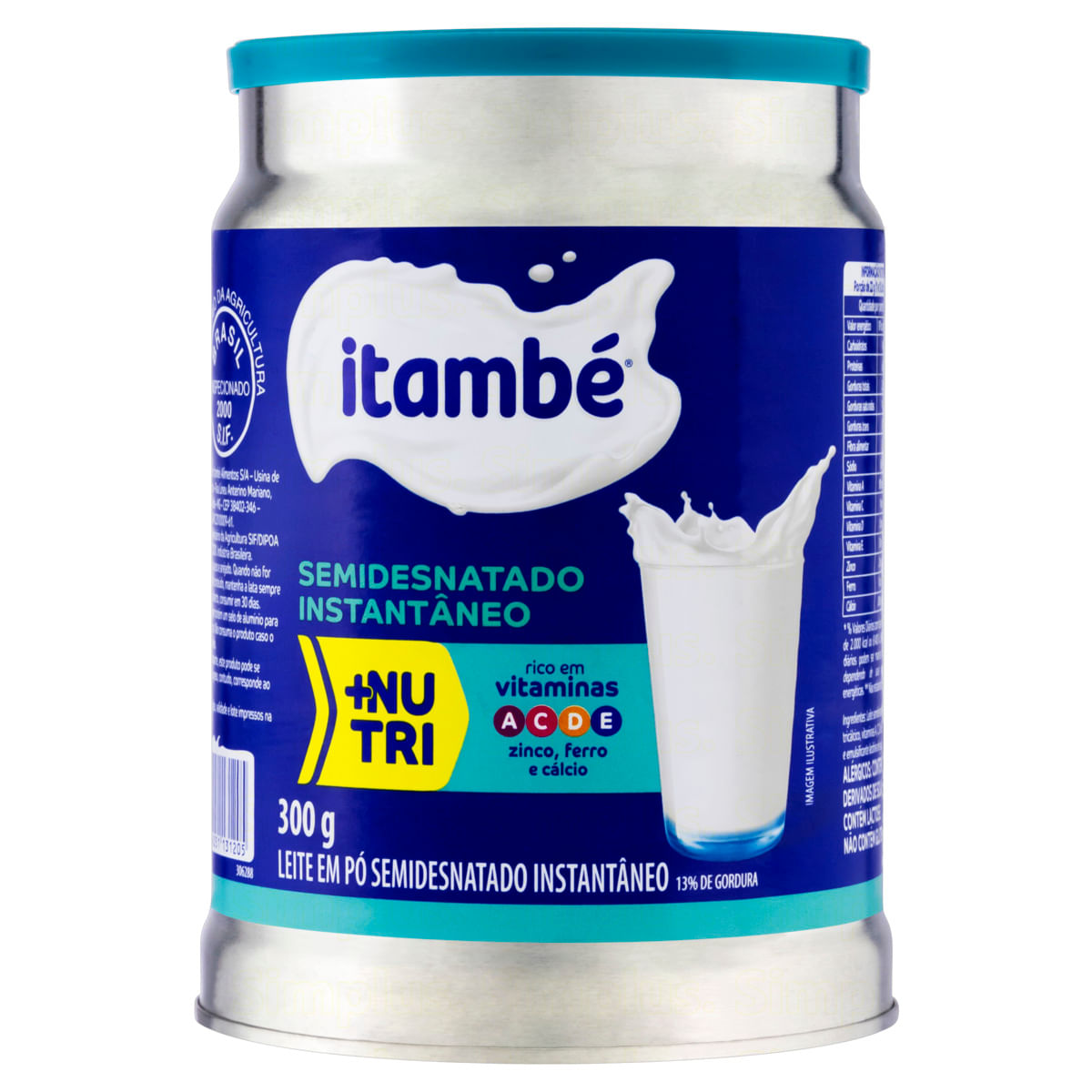 Leite em Pó Itambé Semidesnatado Lata 300g