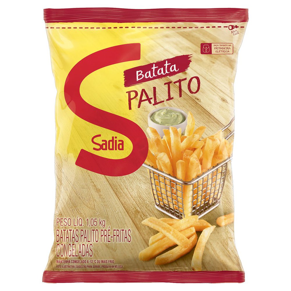 Batata Palito Sadia Pré-Frita Congelada 1,05Kg