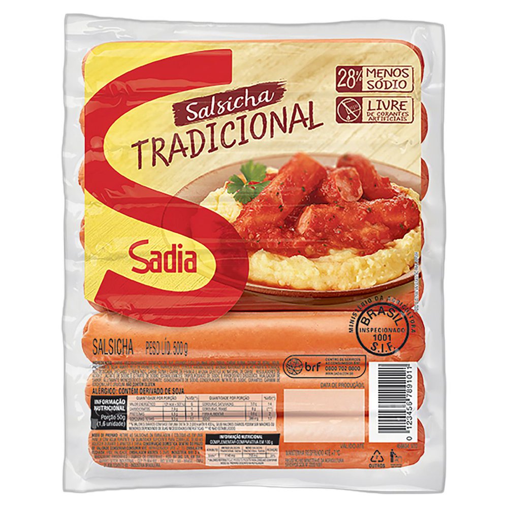 Salsicha Sadia Tradicional Resfriada 500g