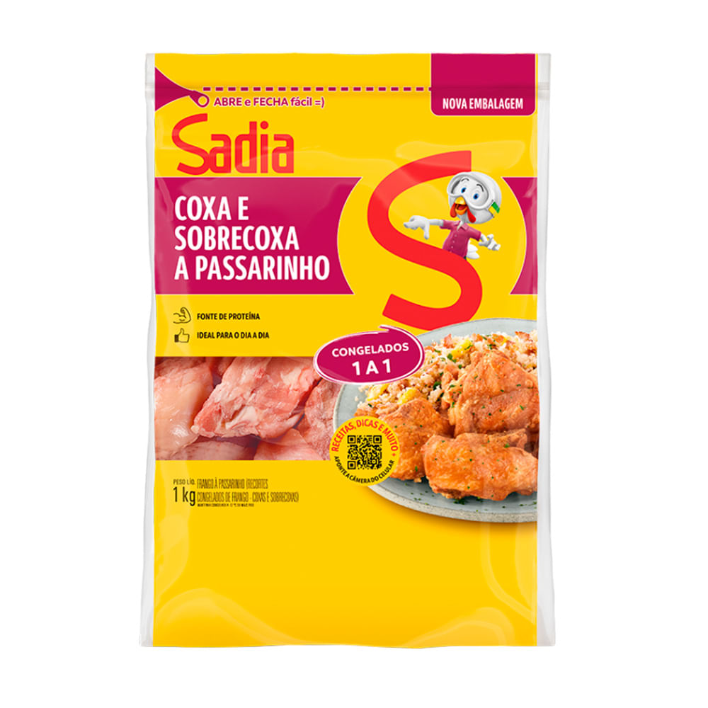 Coxa e Sobrecoxa de Frango a Passarinho Sadia 1Kg