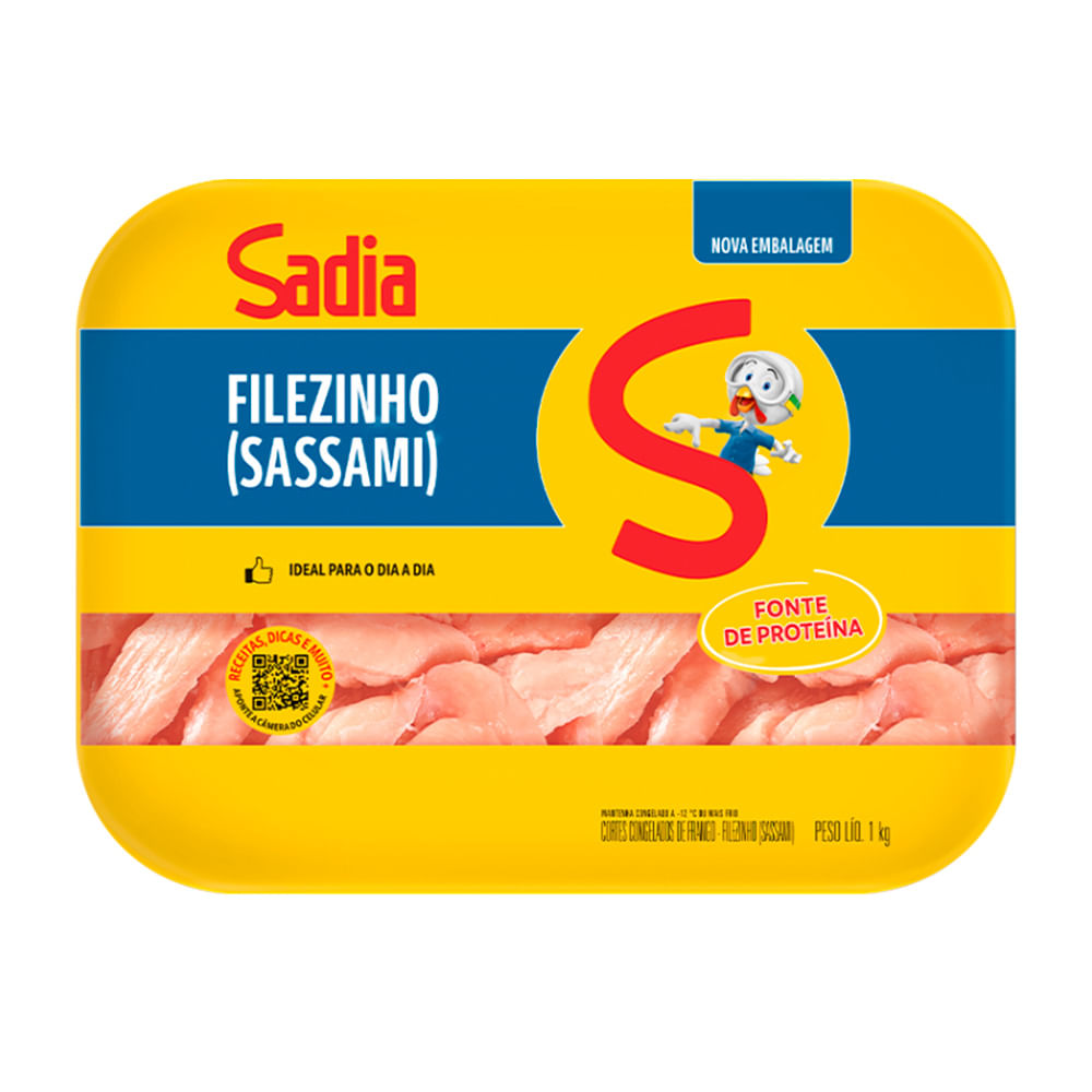 Filezinho de Peito de Frango Sassami Sadia Bandeja 1kg