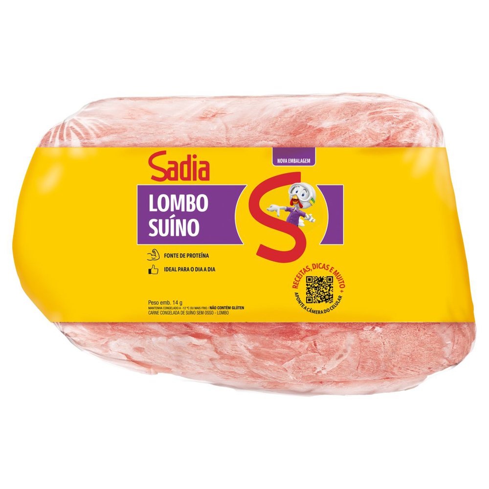 Lombo Suíno Sadia sem Osso Congelado