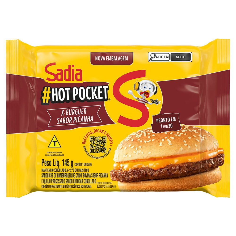 Hot Pocket Sadia X-Picanha Congelado 145g