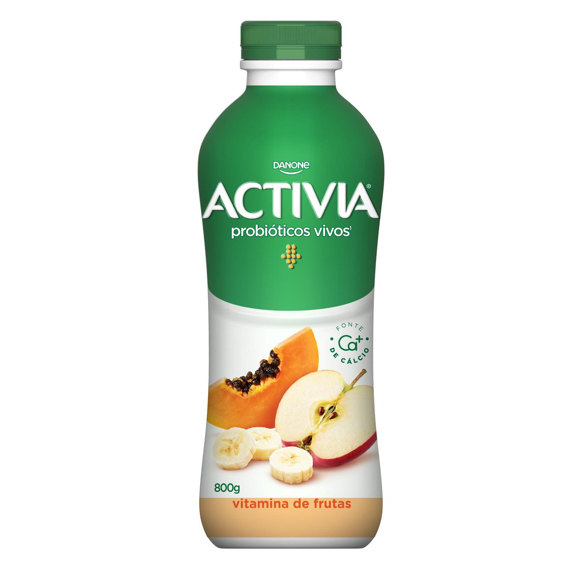 Leite Fermentado Parcialmente Desnatado Activia Vitamina de Frutas 800g